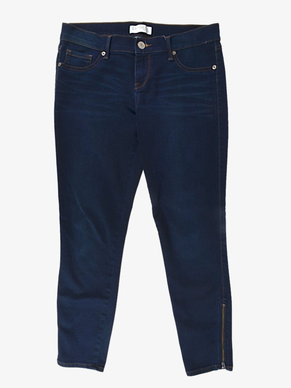 Express Stella Women's Ankle Jeans, Low Rise, Regular Fit, Blue, 8